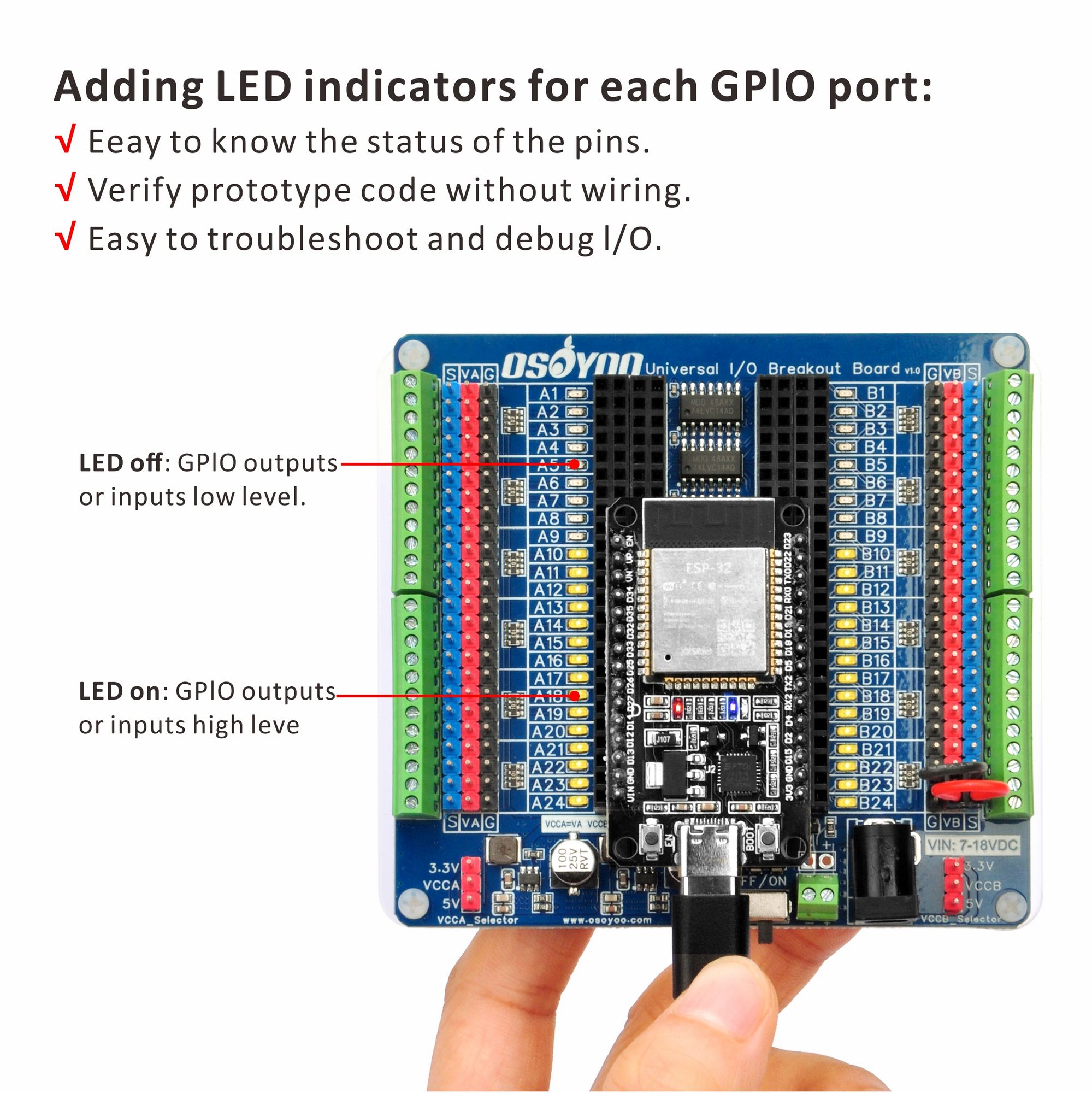 OSOYOO Universal IO Breakout B - Nodemcuv2 recension och pris